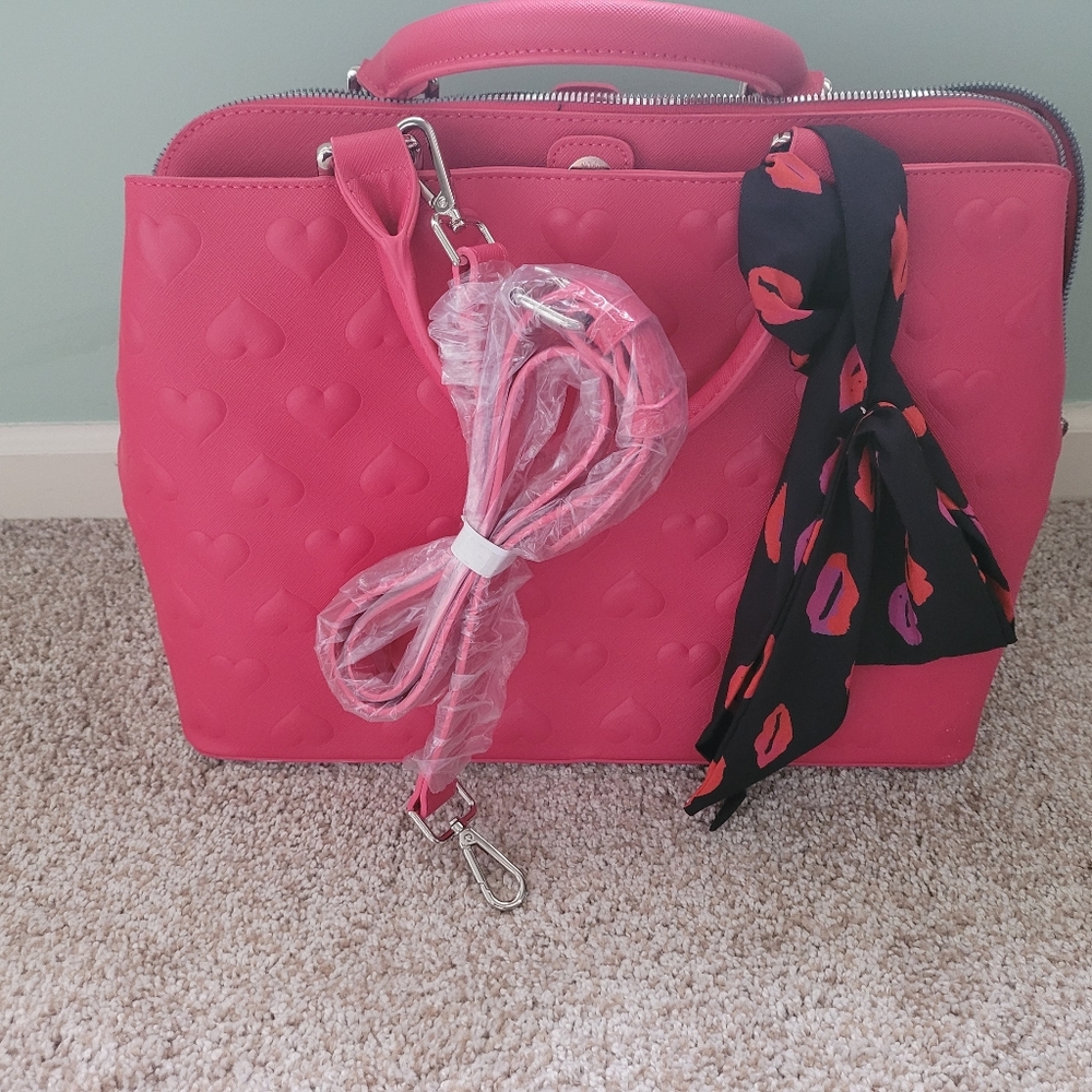 Betsey Johnson DMF ‘Hearts’ Handbag with Shoulder Strap